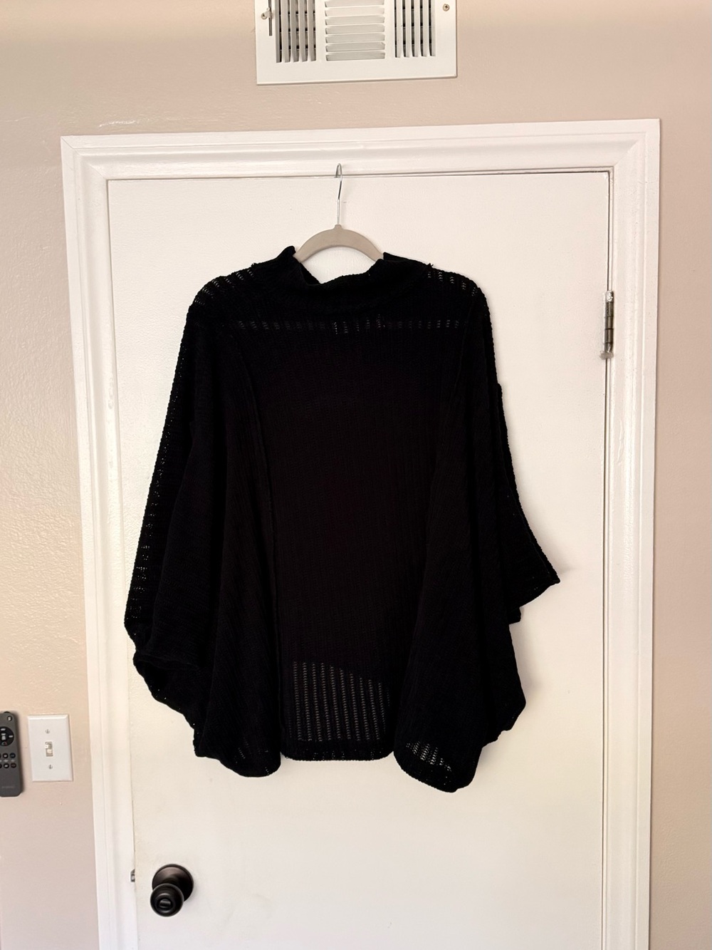 Black Women's Knit Poncho Sweater - Free People FP Beach
